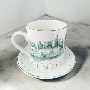WINDSOR CASTLE Wenceslaus and Hollar Fine Bone China Mug And Dish Plate England